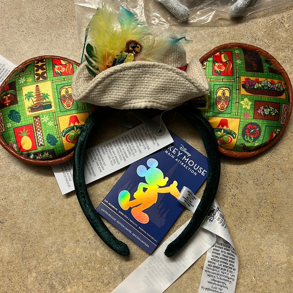 Disney Parks Mickey Main Attraction Enchanted Tiki Room Ears